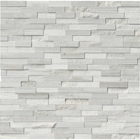 MSI White Oak Split Face Ledger Panel 6 In. X 24 In. Multi-Finish Marble Wall Tile, 6PK ZOR-PNL-0045